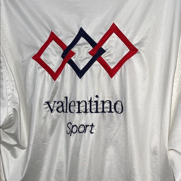 Vintage Valentino Sport Satin Bomber Jacket Made in Italy |Rare Embroidered Logo - Picture 12 of 14